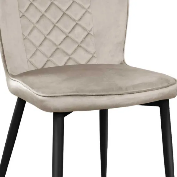 Кухонный стул DecoPrim Tusk  Бархат/ Бежевый Черный photo 3 Кухонный стул DecoPrim Tusk  Бархат/ Бежевый Черный photo 3