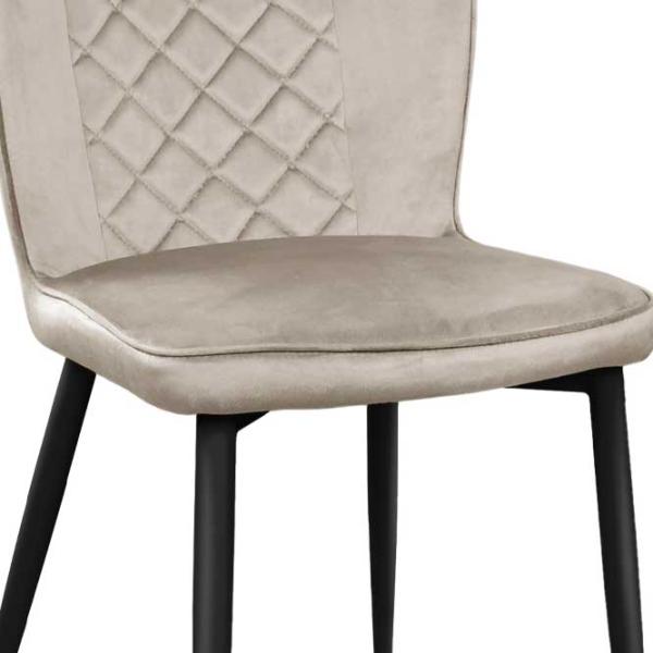 Кухонный стул DecoPrim Tusk  Бархат/ Бежевый Черный photo 3 Кухонный стул DecoPrim Tusk  Бархат/ Бежевый Черный photo 3