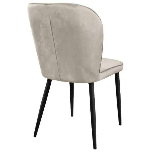 Кухонный стул DecoPrim Tusk  Бархат/ Бежевый Черный photo 4 Кухонный стул DecoPrim Tusk  Бархат/ Бежевый Черный photo 4