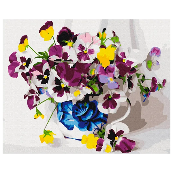 Картина по номерам BrushMe Фиалки BS29810 50 x 40 см / Горизонтальная photo 1
