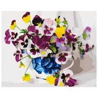 Картина по номерам BrushMe Фиалки BS29810 50 x 40 см / Горизонтальная