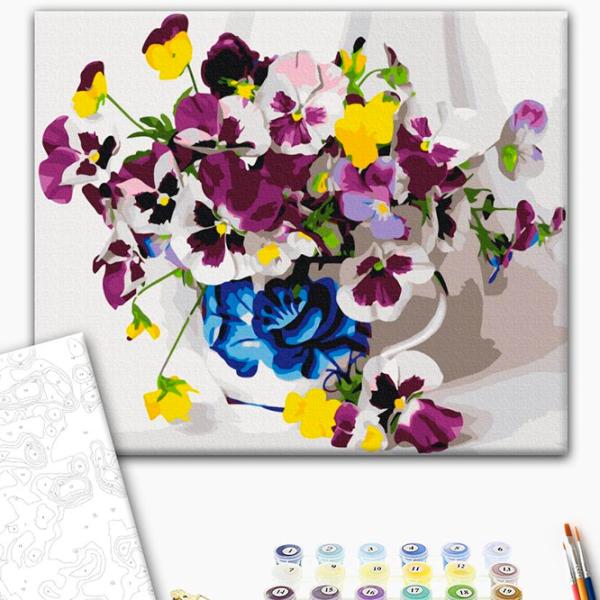 Картина по номерам BrushMe Фиалки BS29810 50 x 40 см / Горизонтальная photo 7