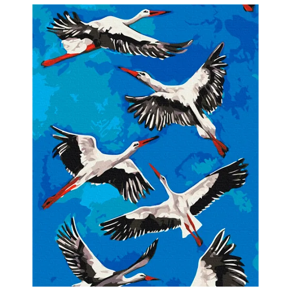 Картина по номерам BrushMe Аисты BS53770 50 x 40 см / Вертикальная photo 1