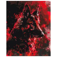 Pictură pe numere BrushMe Gardianul din rubin BS53942 50 x 40 cm / Verticală