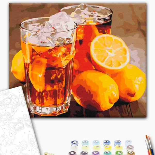 Pictură pe numere BrushMe Limonadă proaspătă BS34295 50 x 40 cm / Orizontală photo 2 Pictură pe numere BrushMe Limonadă proaspătă BS34295 50 x 40 cm / Orizontală photo 2