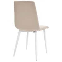 Scaun de bucătărie DecoPrim DC-90P Catifea/ Beige White photo 2