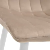 Scaun de bucătărie DecoPrim DC-90P Catifea/ Beige White photo 3