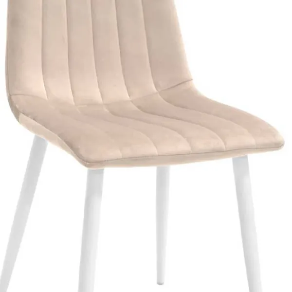 Scaun de bucătărie DecoPrim DC-90P Catifea/ Beige White photo 5 Scaun de bucătărie DecoPrim DC-90P Catifea/ Beige White photo 5