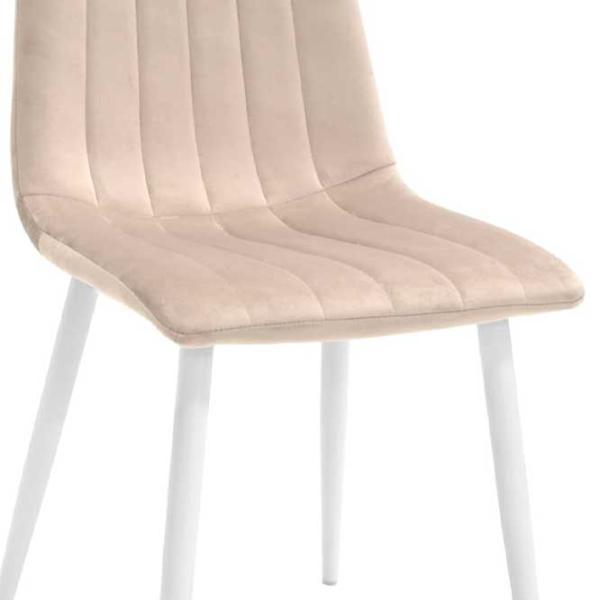 Scaun de bucătărie DecoPrim DC-90P Catifea/ Beige White photo 5 Scaun de bucătărie DecoPrim DC-90P Catifea/ Beige White photo 5