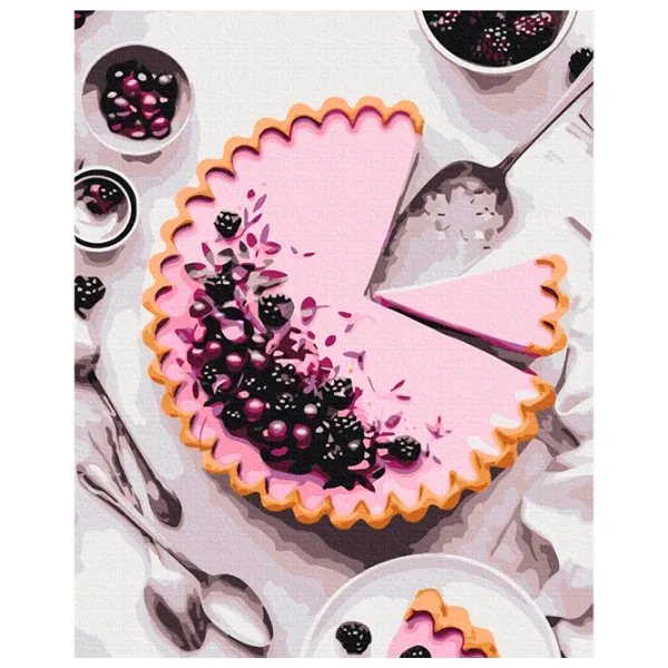 Картина по номерам BrushMe Черничный пирог BS40231 50 x 40 см / Вертикальная photo 1