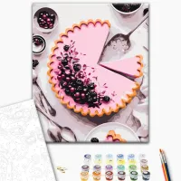 Pictură pe numere BrushMe Chec cu mure BS40231 50 x 40 cm / Verticală photo 3