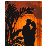 Pictură pe numere BrushMe Umbrele îndrăgostiților BS54024 50 x 40 cm / Verticală