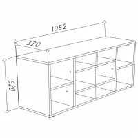 Dulap pentru încălțăminte ML-Mobila 4 52.6 x 105 x 32 /Antracite /Antracite photo 2
