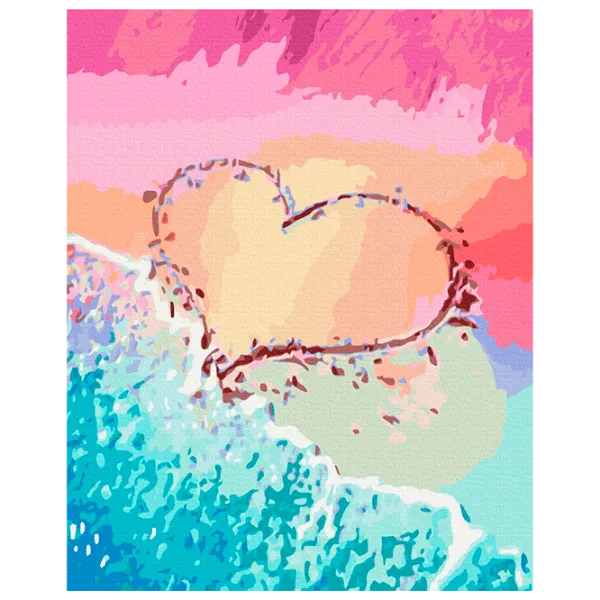 Pictură pe numere BrushMe Dragoste pe litoral BS35787 50 x 40 cm / Verticală photo 1