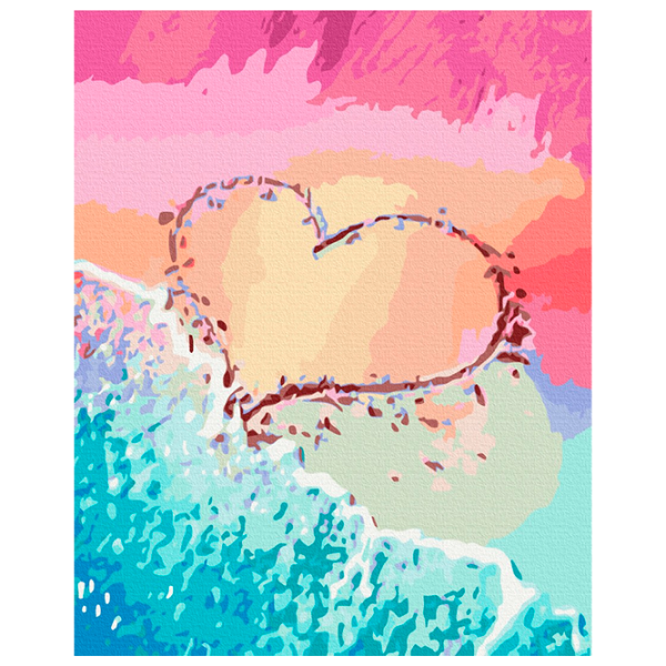 Pictură pe numere BrushMe Dragoste pe litoral BS35787 50 x 40 cm / Verticală photo 1