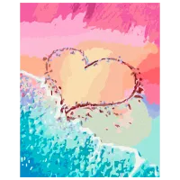 Pictură pe numere BrushMe Dragoste pe litoral BS35787 50 x 40 cm / Verticală