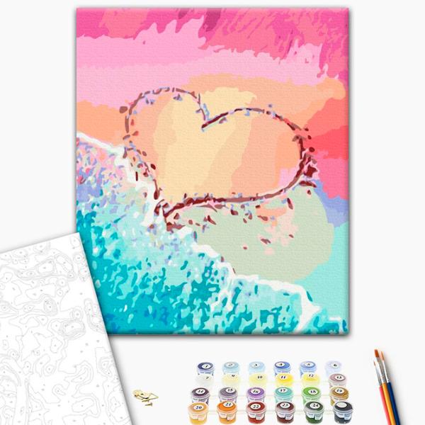 Pictură pe numere BrushMe Dragoste pe litoral BS35787 50 x 40 cm / Verticală photo 2