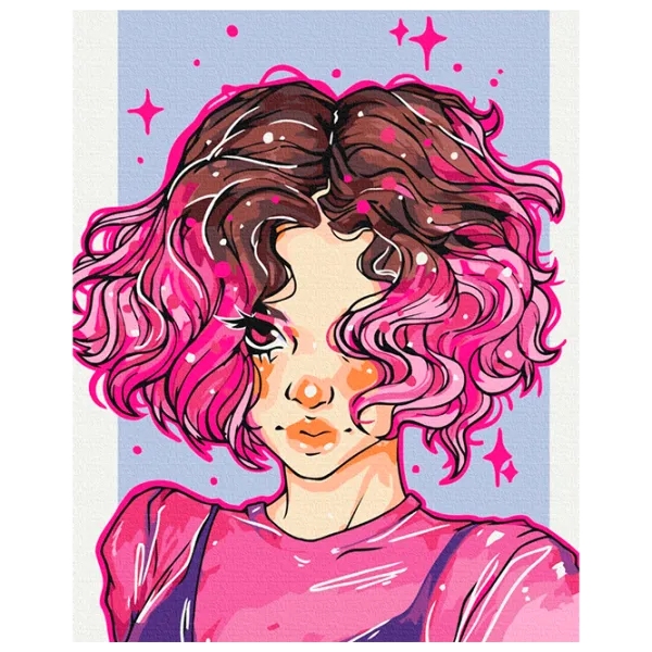 Картина по номерам BrushMe Блестящие локоны BS53521FC 50 x 40 см / Вертикальная photo 1