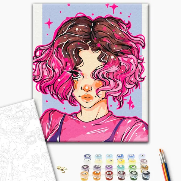 Картина по номерам BrushMe Блестящие локоны BS53521FC 50 x 40 см / Вертикальная photo 2