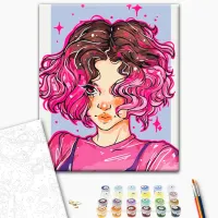 Картина по номерам BrushMe Блестящие локоны BS53521FC 50 x 40 см / Вертикальная photo 2