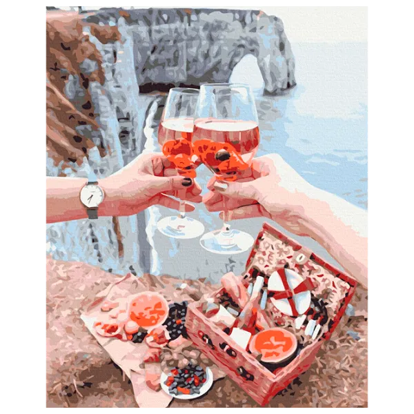 Pictură pe numere BrushMe Mic dejun pe stâncă BS27953FC 50 x 40 cm / Verticală photo 1