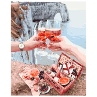 Pictură pe numere BrushMe Mic dejun pe stâncă BS27953FC 50 x 40 cm / Verticală