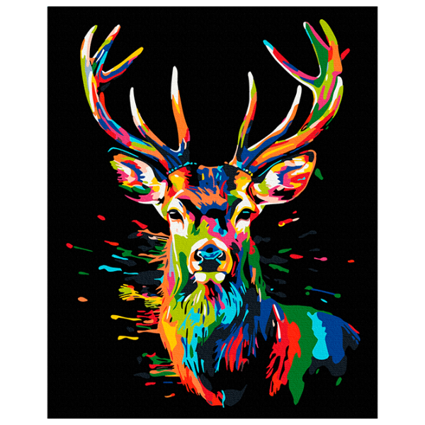 Pictură pe numere BrushMe Cerb multicolor BSB0020FC 50 x 40 cm / Verticală photo 1 Pictură pe numere BrushMe Cerb multicolor BSB0020FC 50 x 40 cm / Verticală photo 1