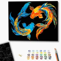 Картина по номерам BrushMe Дуэт волшебных рыбок BSB0025FC 50 x 40 см / Горизонтальная photo 2