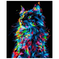 Pictură pe numere BrushMe Pisica magică BSB0021FC 50 x 40 cm / Verticală