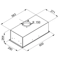 Hotă Tornado Modul Glass 750 Telescopică/ Black/ Inox photo 2