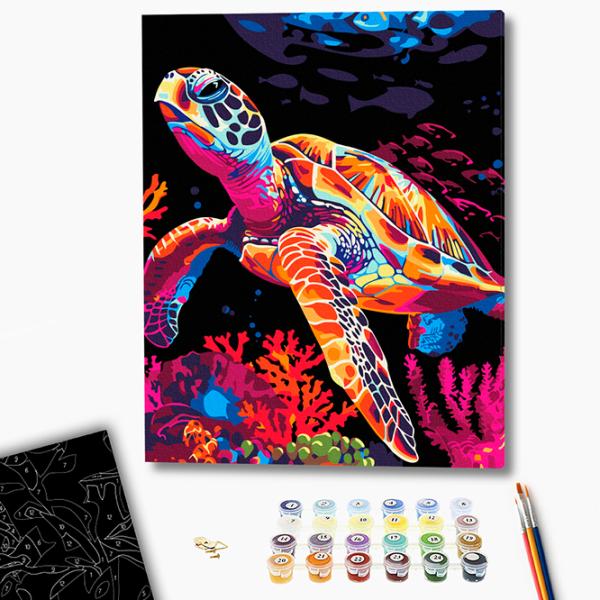 Pictură pe numere BrushMe Fantezia broaștei țestoase BSB0017FC 50 x 40 cm / Verticală photo 3 Pictură pe numere BrushMe Fantezia broaștei țestoase BSB0017FC 50 x 40 cm / Verticală photo 3