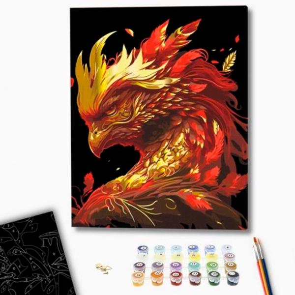 Картина по номерам BrushMe Золотой феникс BSB0014FC 50 x 40 см / Вертикальная photo 3