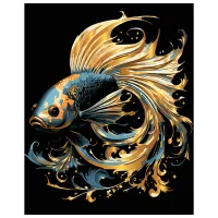 Pictură pe numere BrushMe Peștișor magic BSB0006FC 50 x 40 cm / Verticală