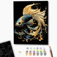 Картина по номерам BrushMe Волшебная рыбка BSB0006FC 50 x 40 см / Вертикальная photo 2