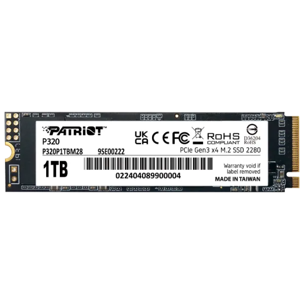 SSD Patriot P320 1 ТБ M.2 NVMe photo 1