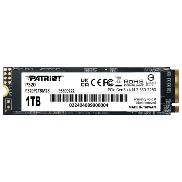 SSD Patriot P320 1 ТБ M.2 NVMe photo 1