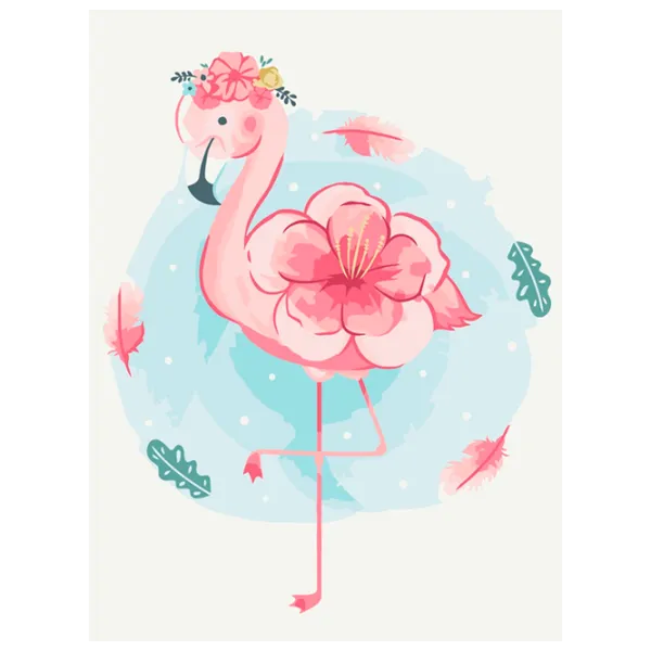 Pictură pe numere BrushMe Flamingo înfloritor KBS0100FC 40 x 30 cm / Verticală photo 1 Pictură pe numere BrushMe Flamingo înfloritor KBS0100FC 40 x 30 cm / Verticală photo 1