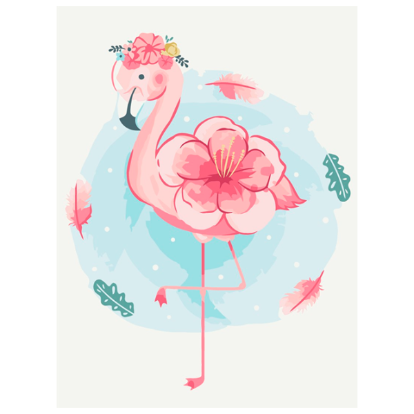 Pictură pe numere BrushMe Flamingo înfloritor KBS0100FC 40 x 30 cm / Verticală photo 1 Pictură pe numere BrushMe Flamingo înfloritor KBS0100FC 40 x 30 cm / Verticală photo 1
