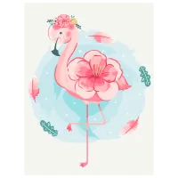 Pictură pe numere BrushMe Flamingo înfloritor KBS0100FC 40 x 30 cm / Verticală