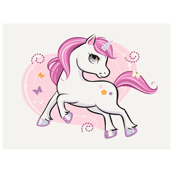 Pictură pe numere BrushMe Unicorn strălucitor KBS0075FC 40 x 30 cm / Orizontală photo 1