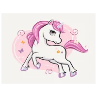 Pictură pe numere BrushMe Unicorn strălucitor KBS0075FC 40 x 30 cm / Orizontală