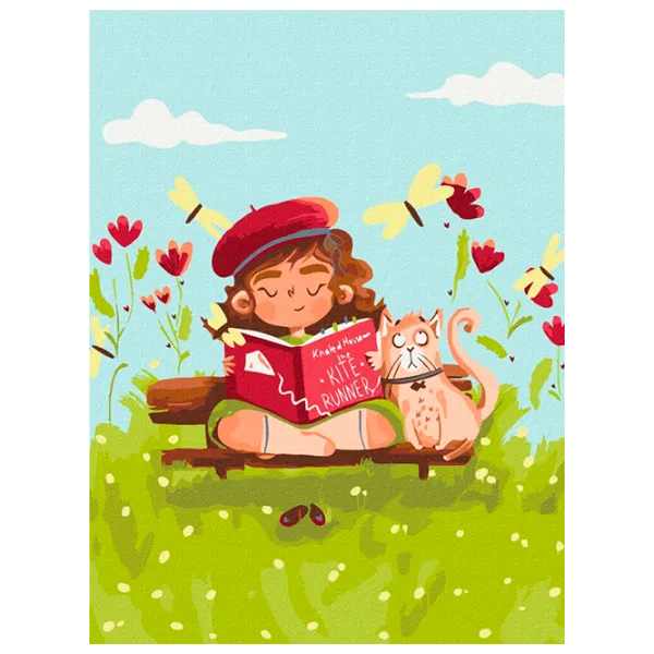 Pictură pe numere BrushMe Zână în vacanță KBS0124FC 40 x 30 cm / Verticală photo 1