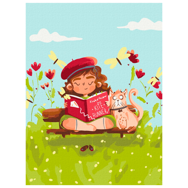 Pictură pe numere BrushMe Zână în vacanță KBS0124FC 40 x 30 cm / Verticală photo 1