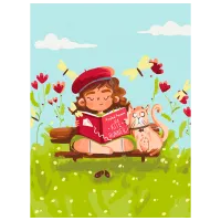 Pictură pe numere BrushMe Zână în vacanță KBS0124FC 40 x 30 cm / Verticală