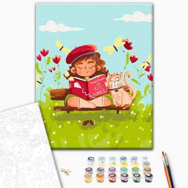 Pictură pe numere BrushMe Zână în vacanță KBS0124FC 40 x 30 cm / Verticală photo 3