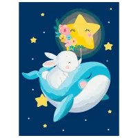 Картина по номерам BrushMe Сон зайчика KBS0096FC 40 x 30 cm / Вертикальная