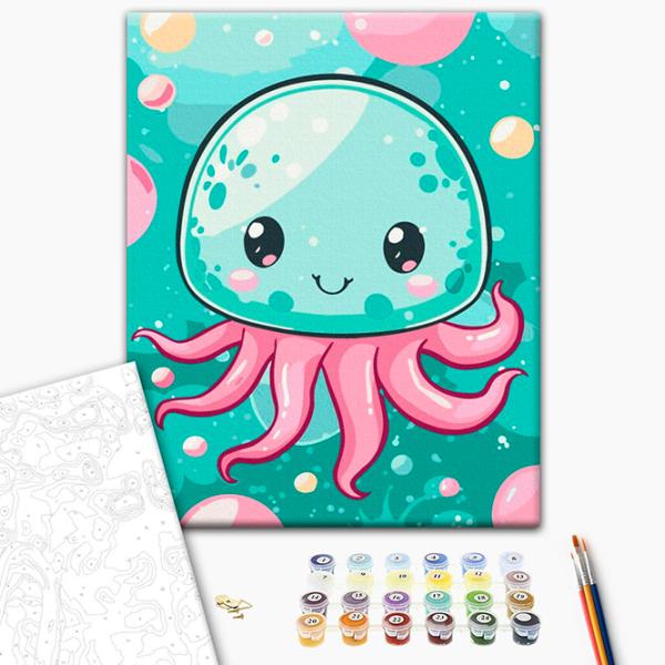 Картина по номерам BrushMe Весела медуза KBS0155FC 40 x 30 cm / Вертикальная photo 2