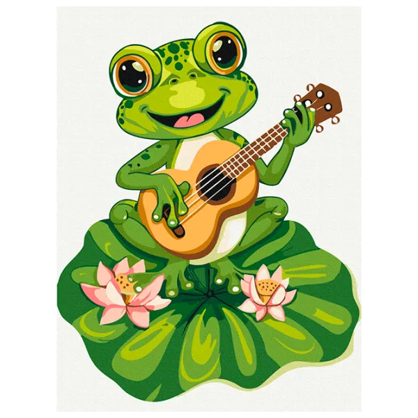 Картина по номерам BrushMe Лягушонок гитарист KBS0154FC 40 x 30 cm / Вертикальная photo 1