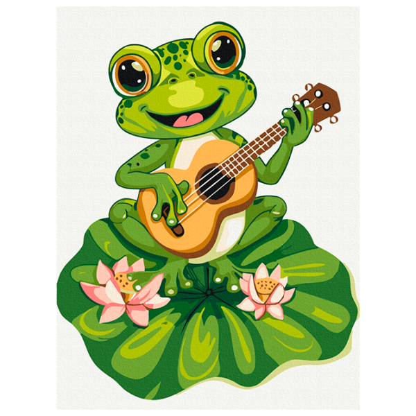 Картина по номерам BrushMe Лягушонок гитарист KBS0154FC 40 x 30 cm / Вертикальная photo 1