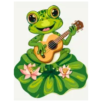 Картина по номерам BrushMe Лягушонок гитарист KBS0154FC 40 x 30 cm / Вертикальная